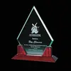 Jade Peak Award with Rosewood Base - Custom Engravable Award