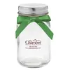 Mini Glass Mason Jar with Bow Accent