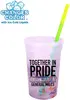 Rainbow Color-Changing 22oz. Confetti Cup with Straw & Lid - Custom Branding Available