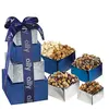 Navy & Silver Gourmet Popcorn Tower