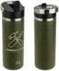Custom Logo Stainless Double-Wall Bottle (18 oz) with Flip-Top Spout