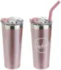 Custom Stainless Steel Tumbler with Straw (NAYAD® Trouper 22 oz)