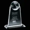 Tall Crystal Global Award with Globe Engraving