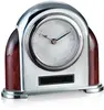 Rosewood Chrome Personalized Desk Clock