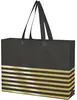 Non-Woven Horizontal Stripe Tote Bag