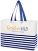 Non-Woven Horizontal Stripe Tote Bag