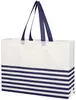 Non-Woven Horizontal Stripe Tote Bag