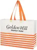 Non-Woven Horizontal Stripe Tote Bag