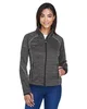 North End Ladies' Flux Mélange Bonded Fleece Jacket