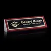 Rosewood Piano Finish Custom Nameplate; Brass Engraving - Luxury Office Decor