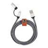 Custom 3-in-1 Fabric Charging Cable - 110"