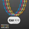 Peace Sign Bead Necklaces with White Medallion (NON-Light Up)