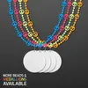 Peace Sign Bead Necklaces with White Medallion (NON-Light Up)