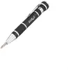 Portable Custom Logo Screwdriver Pen Set for Promotions, 4x Philips 4x Slotted, Metal, Pocket Clip