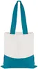 Personalized Flat Tote with Colored Accent Handles