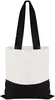 Personalized Flat Tote with Colored Accent Handles