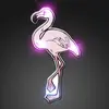 Pink Flamingo Blinky Lights-Up Lapel Pins