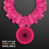 Pink Flower Hawaiian Lei with Custom Medallion