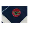 Custom Embroidered Plaid Fleece Sherpa Blanket - 50" x 60"