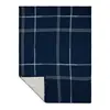 Custom Embroidered Plaid Fleece Sherpa Blanket - 50" x 60"