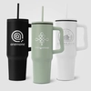 Polar - 40 oz. Stainless Steel Tumbler with Plastic Liner and Straw