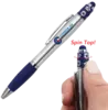 Police Spin Top Pen - Custom Branded Stylus Pen with Icon Design & Chrome Accents