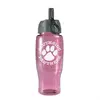 Custom Poly-Pure - 27 oz. Transparent Bottle with Flip Straw Lid