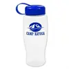 Custom Poly-Pure Transparent Bottle with Tethered Lid (27oz)