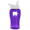 LogoBranded 18oz Transparent Bottle with Flip Straw Lid