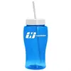 Personalized Transparent Bottle (18 oz) with Straw Lid