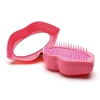 Portable Lip Shaped Hairbrush Mini Hair Comb With Mirror