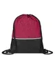 Prime Line Crosshatch Heather Drawstring Backpack
