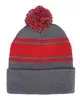 Prime Line Knit Beanie With Pom Pom