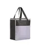 Prime Line Two-Tone Flat Top Insulated Non-Woven Shopping Tote Bag