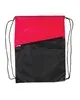Prime Line Two-Tone Poly Drawstring Backpack With Zipper
