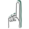 Promotional #1 Foam Spirit Finger - 16" (One Color Imprint)