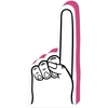 Promotional #1 Foam Spirit Finger - 16" (One Color Imprint)