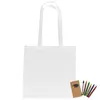 Pure Cotton Colorable Tote with 6-Pack Crayons