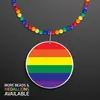 Rainbow Beads Necklace with Medallion (NON-Light Up)