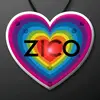 Rainbow Heart LED Flashing Necklace