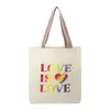 Personalized Rainbow Recycled Cotton Convention Tote - 6oz