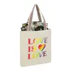 Personalized Rainbow Recycled Cotton Convention Tote - 6oz