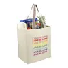 Custom Rainbow Recycled Cotton Grocery Tote - 6oz