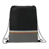 Custom Rainbow RPET Drawstring Bag - 100% Recycled Polyester