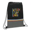 Custom Rainbow RPET Drawstring Bag - 100% Recycled Polyester