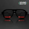 Rechargeable LED Rave Glasses, Sound Reactive Equalizer Lights