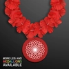 Red Flower Hawaiian Lei with Custom Medallion