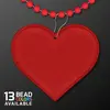 Red Heart Medallion with Beaded Necklace (Non-Light Up)