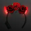 Red Roses LED Devil Horns with Flowers