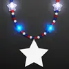 Red White & Blue Light Up Star Beads with Star Medallions